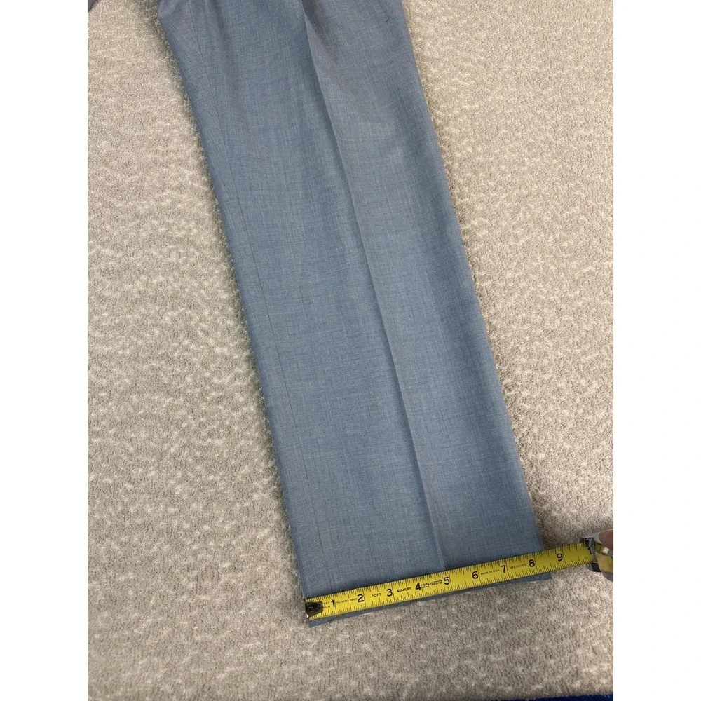 Farah Vintage Dress‎ Pants Mens 35x29 Blue Pleated Straight Classic Business
